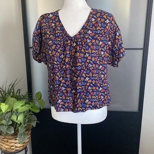 Madewell floral printed medium shirt